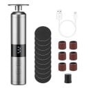 Meuleuse électrique pour les talons et les ongles 2 en 1 avec 6 vitesses batterie 1800 mAh 17 cm ABS avec écran LCD et chargement USB-C 2