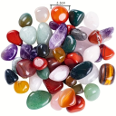 Mezcla de piedras naturales talladas 100g Minerales multicolores Tamaño 2–3 cm Piedras decorativas para crear y coleccionar 2