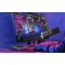 Mezclador de audio en vivo para PC con retroiluminación RGB, cambio de voz, efectos de sonido, reducción de ruido, micrófono XLR y auriculares 4