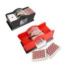 Mezclador manual de cartas 8,8 x 6,3 cm Mezclador de juego manual con mango retráctil para mezclar cartas 1