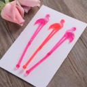 Míchátka da bar per cocktail e bevande con figurina decorativa di fenicottero 10 pz Plastica traslucida nei colori rosa e arancione Dimensioni 14,7 x 2