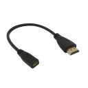 Micro HDMI na HDMI predlžovací kábel F / M 20 cm 2