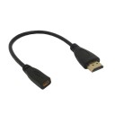 Micro HDMI til HDMI forlængerkabel F/M 20 cm 2