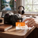 Micro SD Card SomnAmbulist 64 GB Class 10 U3 UHS-I 1.5 x 1.1 cm Epoxy Resin Orange and White For Mobile and Camera 5