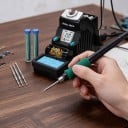 Micro soldeerstation 6,8 x 18 x 11 cm met dunne handgreep C210 en 3 punten voor fijne elektronica met regeling van 90–480 °C in zwarte kleur 3