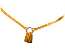 Micro tanga con anello metallico Biancheria intima minimalista con sottili cinturini in vita Materiale lucido e verniciato Larghezza in vita 9