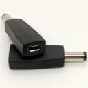 Micro-USB-Adapter weiblich auf DC 5,5 x 2,1 mm männlich Netzadapter für 5 V Geräte mit DC-Eingang Kompaktes Design in schwarzer Farbe 2