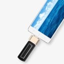 Micro USB férfi a USB női adapter telefonhoz és táblagéphez Miniatűr kivitel 20 x 18 x 8 mm Flash meghajtó és játékvezérlő csatlakoztatására 5