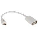 Micro USB male naar USB female adapter met kabel voor telefoon en tablet Lengte ca. 15 cm Voor het aansluiten van een muis en andere 1