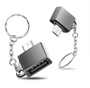 Micro USB Male to USB Female Adapter for Phone and Tablet with Keyring Aluminium Alloy Data Transfer 480 Mbps for Flash Drive and Mouse 3