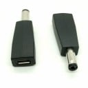 Micro USB -nainen DC 5,5 x 2,1 mm -miesadapteri 5 V laitteille DC-sisäänmenolla Kompakti malli mustana 3