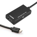 Micro USB to HDMI Adapter for Connecting Devices to a Television or Monitor HDMI Socket and Side Micro USB Socket Length 16 cm Black Colour 2