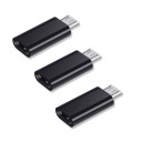 Micro USB to USB-C Adapter 3 pcs Adapters for charging a phone with a USB-C cable Micro USB Male Connector USB-C Female Socket Small Size 2