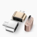 Micro USB uros - USB naaras -adapteri puhelimelle ja tabletille Miniatyyri koko 20 x 18 x 8 mm Flash-muistin ja peliohjaimen 3