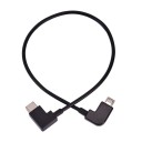 Micro USB / USB-C hjørnekabel 30 cm 3