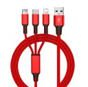 Micro USB / USB-C / Lightning-opladerkabel 2