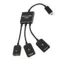 Micro USB / USB-keskitin 1