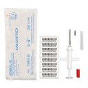 Microchip para animales 20 unidades en aplicador Chip EM4305 FDX-B 134,2 kHz ISO 11784/11785 2,12 x 12 mm Para perros y gatos así como animales 2