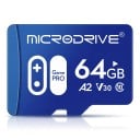 Microdrive Micro SD Speicherkarte 64 GB Hochgeschwindigkeits A2 V30 Klasse 10 Game PRO 1,5 x 1,1 cm Blau Für Spiele Videos Fotos und Daten 1