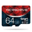 Microdrive microSD Memory Card 64 GB Class 10 UHS-I U3 Red and Dark Blue for Mobile and Tablet for Camera and Photo Camera 1