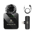Microfon lavalieră wireless pentru iPhone cu conector Lightning, anulare a zgomotului, autonomie baterie 10 ore, rază de acțiune 10 m, nu necesită 1