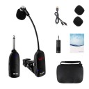 Microfon wireless pentru saxofon cu transmițător și receptor 6,35 mm cu rază lungă de acțiune, încărcare USB, carcasă inclusă 2