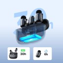 Microfone de lapela sem fios BOYA mini Lightning para iPhone 100 m de alcance 30 h de autonomia DSP de cancelamento de ruído Estojo de carregamento 3
