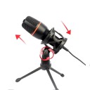 Microfone de secretária com conector jack de 3,5mm para computador e portátil Suporte ajustável Filtro de ruído Sem drivers Plug and play 7