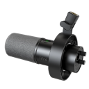 Microfone dinâmico USB XLR 70 Hz-15 kHz com controlo de ganho, silenciamento táctil, saída para auscultadores, proteção contra vento e suporte 1