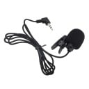Micrófono de solapa con cable y conector de 3,5 mm, 1,1 m, omnidireccional, grabación, mini micrófono sin batería con clip para dispositivos Android 1