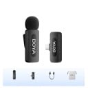 Micrófono de solapa inalámbrico para Android USB-C Alcance de 10 m 10 h de duración de la batería Plug and Play Cancelación de ruido DSP Captación 1