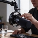 Microfono dinamico per registrazione XLR e USB 192 kHz 24 bit con riduzione del rumore nero per podcast e creazione di contenuti e studio domestico 2