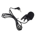 Microfono Lavalier Cablato con Connettore da 3,5 mm 1,1 m Registrazione Omnidirezionale Senza Batteria Microfono Mini con Clip per Dispositivi Mobili 1