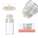 Microneedle Container 20 Pins 1.0 mm Titanium Needles Glass Container Plastic Head Transparent Serum Application for Skin Care 3