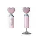 Microphone à condensateur USB avec réduction de bruit en forme de cœur, support en métal pivotant à 360 degrés, bouton de sourdine, rose 1