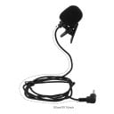 Microphone cravate avec connecteur 3,5 mm 1,1 m Enregistrement omnidirectionnel sans batterie Mini microphone avec clip pour appareils Android 4