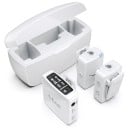 Microphone cravate sans fil ensemble de 2 pièces avec récepteur 48 kHz et 16 bits portée 50 m autonomie 30 heures avec étui de chargement 1