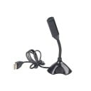 Microphone de bureau à condensateur USB avec support réglable pour PC et ordinateur portable avec filtre anti-bruit et détection automatique 1