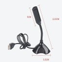 Microphone de bureau à condensateur USB avec support réglable pour PC et ordinateur portable avec filtre anti-bruit et détection automatique 4