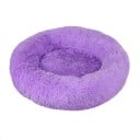 Microplush hundsäng i form av en munk Ø60 cm Mjuk rund säng med långt hår Andas och tvättbar ångestdämpande säng Bekväm säng 8