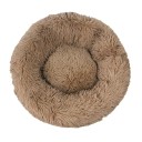 Microplys hundeseng formet som en donut Ø100 cm Blød rund seng med langt hår Åndbar og vaskbar angstdæmpende seng Komfortabel seng til små og mellemstore hunde 8