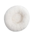 Microplys hundeseng formet som en donut Ø100 cm Blød rund seng med langt hår Åndbar og vaskbar angstdæmpende seng Komfortabel seng til små og mellemstore hunde 4