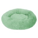 Microplys hundeseng formet som en donut Ø40 cm Blød rund seng med langt hår Åndbar og vaskbar angstdæmpende seng Komfortabel seng til små hunde 9