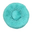 Microplys hundeseng formet som en donut Ø50 cm Blød rund seng med langt hår Åndbar og vaskbar angstdæmpende seng Komfortabel seng til små og mellemstore hunde 16