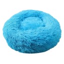 Microplys hundeseng formet som en donut Ø70 cm Blød rund seng med langt hår Åndbar og vaskbar angstdæmpende seng Komfortabel seng til små og mellemstore hunde 5