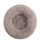 Microplys hundeseng formet som en donut Ø70 cm Blød rund seng med langt hår Åndbar og vaskbar angstdæmpende seng Komfortabel seng til små og mellemstore hunde 16