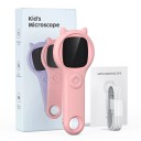 Microscop digital de buzunar pentru copii cu ecran, mărire și lumină LED – roz sau violet 2