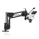 Microscope stéréoscopique pour bijoutiers 53,3 x 68,6 x 17,8 cm avec zoom de 0,7x à 4,5x tête blanche et bras multidirectionnel pour sertir 8