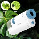 Microscópio de bolso para crianças com aumento de 60–200x e iluminação LED, rosa ou azul 2