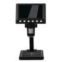 Microscopio digital con pantalla LCD de 4,3", aumento de 1200X, microscopio para soldar, 8 luces LED, 2000 mAh, para fotografía y grabación 2